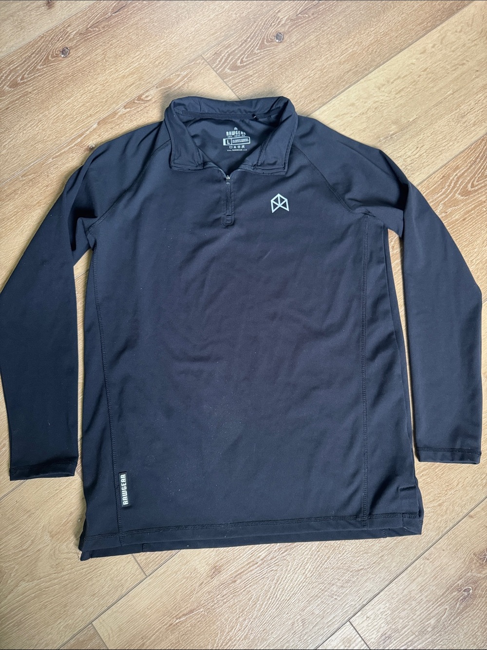 Rawgear Black Long-Sleeve Half-Zip Performance Shirt